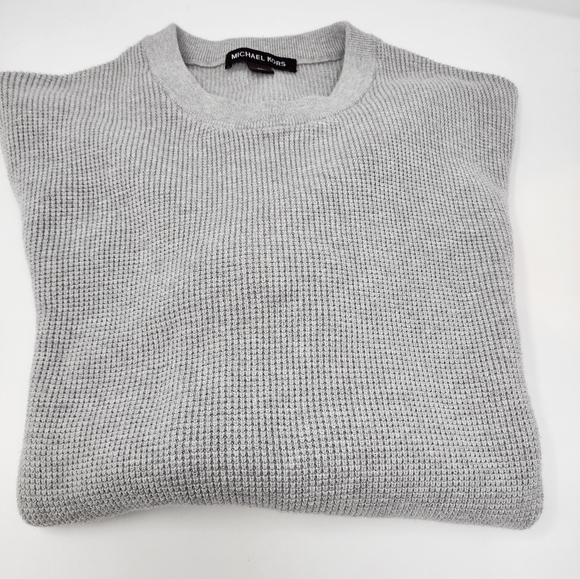 Michael Kors Men's XL Light Gray Crew Neck Sweater - Picture 11 of 11